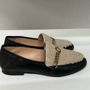 Coach Helena Leather Shear Loafer Shoes